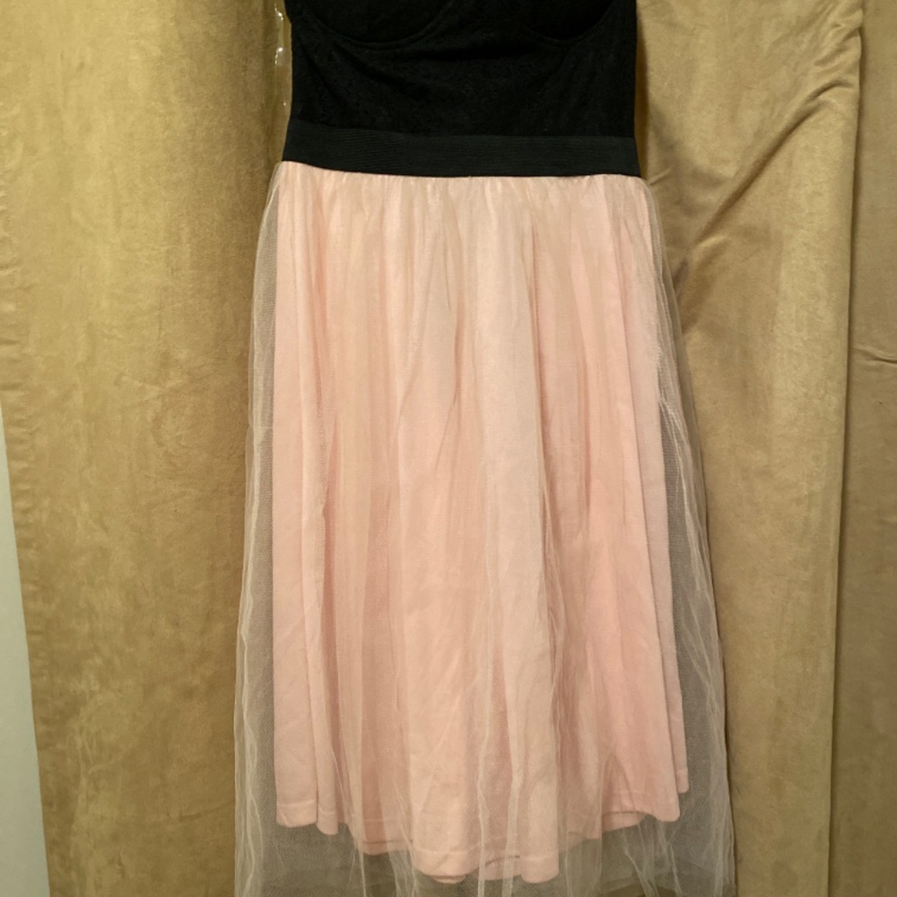 New Charlotte Russe black strapless dress with sheer new - Picture 2 of 6